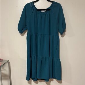Elegant Teal Dress by Haptics